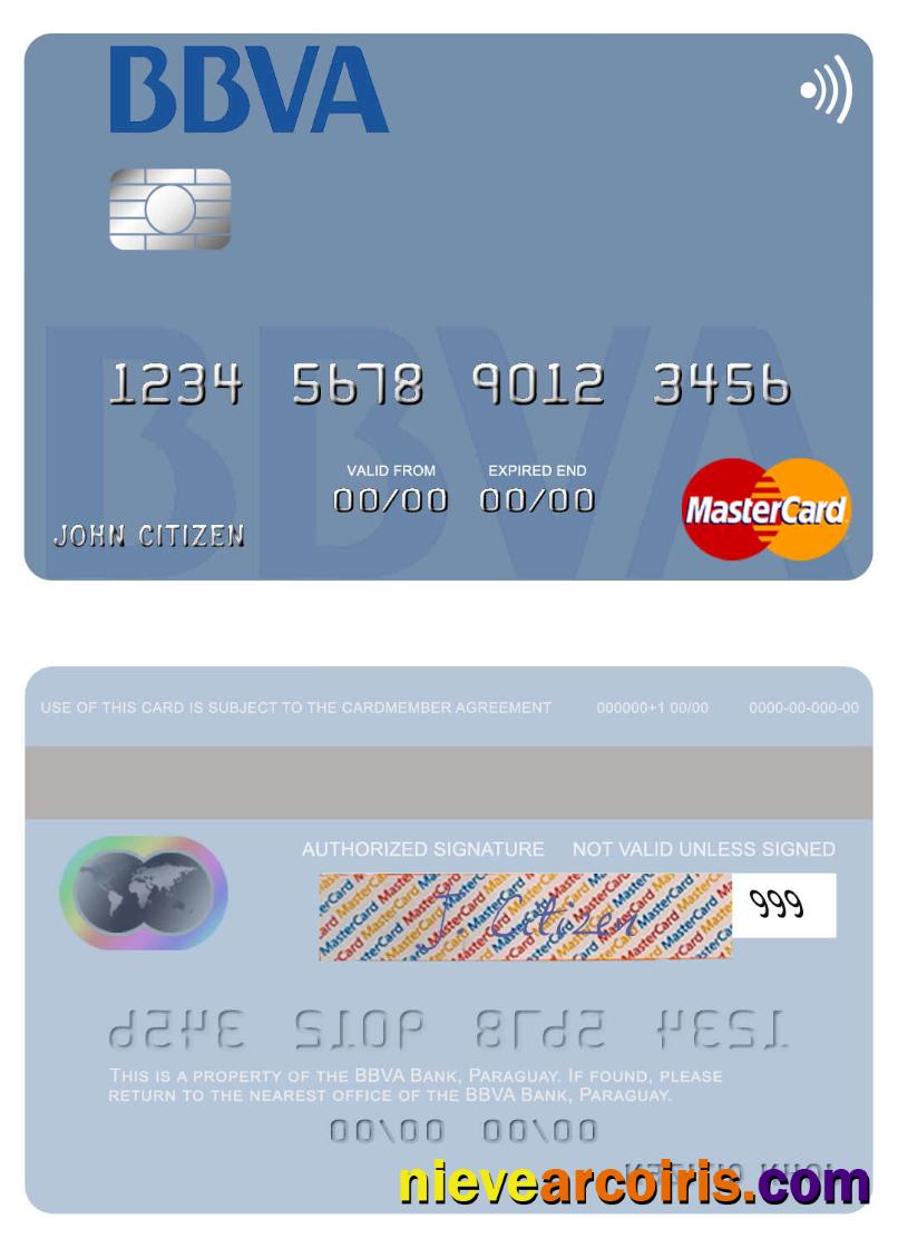 Paraguay BBVA Bank mastercard